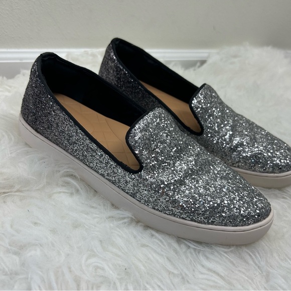 Birdies The Swift in Crushed Chrome glitter slip-on sneaker size: 9 - Picture 2 of 9